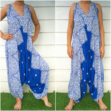 Load image into Gallery viewer, Blue Floral Romper - coastland chic | Make Your Day More Comfortable