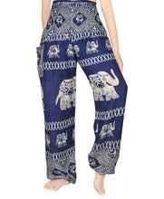Load image into Gallery viewer, Midnight Blue and White Elephant Pants - coastland chic | Make Your Day More Comfortable