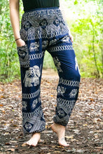 Load image into Gallery viewer, Midnight Blue and White Elephant Pants - coastland chic | Make Your Day More Comfortable