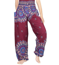 Load image into Gallery viewer, Burgundy Mandala Pants - coastland chic | Make Your Day More Comfortable