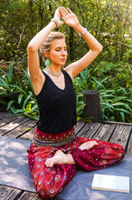 Load image into Gallery viewer, Burgundy Peacock Pants - coastland chic | Make Your Day More Comfortable