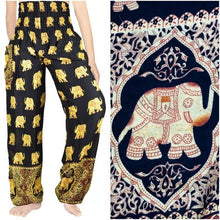Load image into Gallery viewer, Black and Gold Elephant Pants - coastland chic | Make Your Day More Comfortable