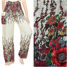 Load image into Gallery viewer, White Floral Pants - coastland chic | Make Your Day More Comfortable