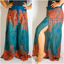 Load image into Gallery viewer, Teal Palazzo Wrap Pants - coastland chic | Make Your Day More Comfortable
