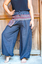 Load image into Gallery viewer, Black Cotton Tribal Pants - coastland chic | Make Your Day More Comfortable
