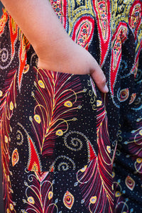 Black and Orange Peacock Pants - coastland chic | Make Your Day More Comfortable