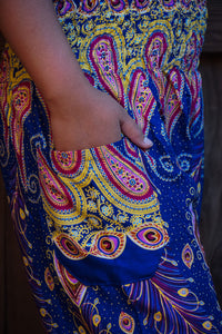 Blue and Orange Peacock Pants - coastland chic | Make Your Day More Comfortable