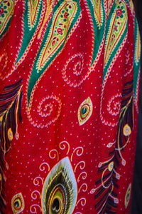 Red and Orange Peacock Pants - coastland chic | Make Your Day More Comfortable
