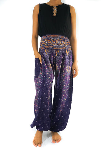Purple Peacock Pants - coastland chic | Make Your Day More Comfortable