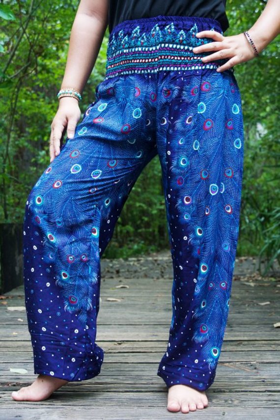 Royal Blue Peacock Pants - coastland chic | Make Your Day More Comfortable