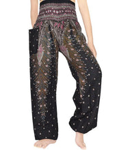 Load image into Gallery viewer, Brown and Pink Peacock Pants - coastland chic | Make Your Day More Comfortable
