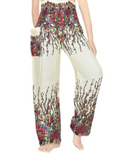 Load image into Gallery viewer, White Floral Pants - coastland chic | Make Your Day More Comfortable
