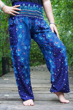 Load image into Gallery viewer, Royal Blue Peacock Pants - coastland chic | Make Your Day More Comfortable

