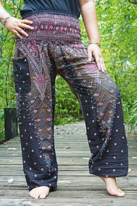 Brown and Pink Peacock Pants - coastland chic | Make Your Day More Comfortable