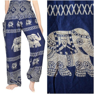 Midnight Blue and White Elephant Pants - coastland chic | Make Your Day More Comfortable