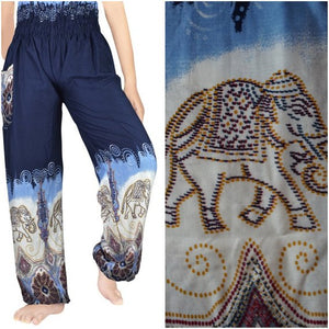 Blue and White Elephant Pants - coastland chic | Make Your Day More Comfortable