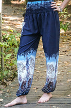 Load image into Gallery viewer, Blue and White Elephant Pants - coastland chic | Make Your Day More Comfortable
