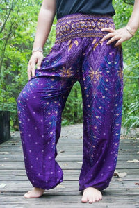 Purple Peacock Pants - coastland chic | Make Your Day More Comfortable
